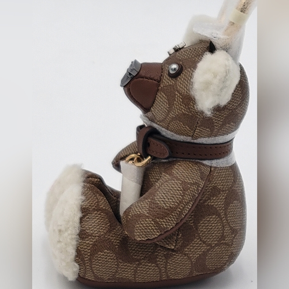 💥NWT💥 Coach Signature Bag Bear Charm Key Chain - Picture 3 of 7
